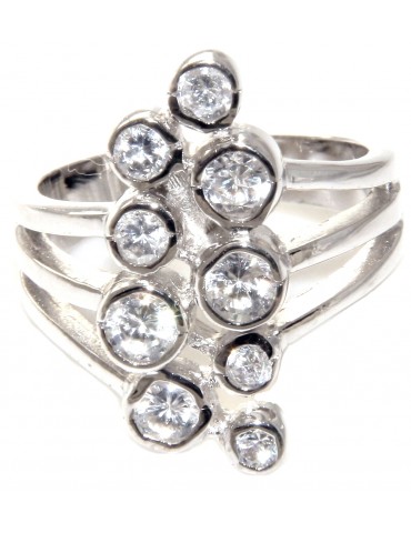 ring silver 925 cluster light points onion for woman