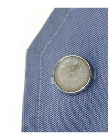 925 silver cufflinks with round enamel button in various colors for men's shirt NonsoloArgenti