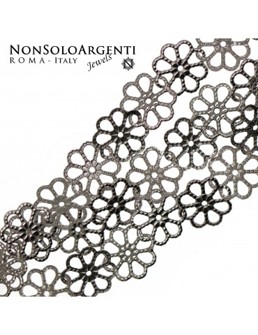 NonSoloArgenti|925 Silver: complete filigree Flowers Necklace Earrings and Bracelet balls