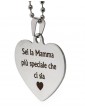 bag pendant, key ring, personalized written steel heart necklace