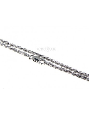 ARGENTO 925 : Girocollo collana rope chain cavetto 2,20 mm