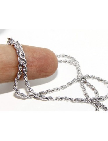 SILVER 925: Choker necklace chain rope wire 2.20mm