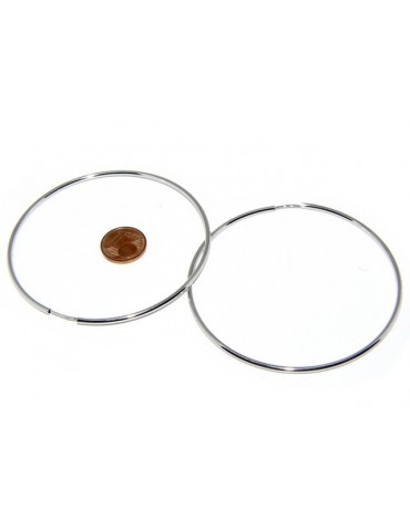 925: Women's earrings anelle circles classic smooth bushings 74 mm