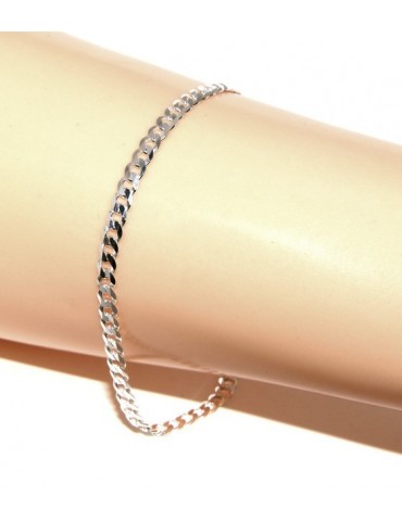 SILVER 925: Men's Necklace Necklace or Bracelet Women's Diamond Blush Diamond Dial 3mm Light Bleached
