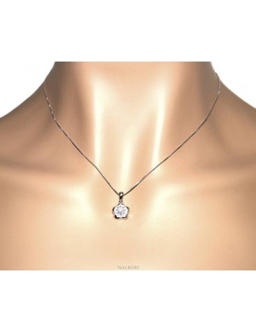 Silver 925: Necklace Venetian woman necklace with NALBORI flower pendant