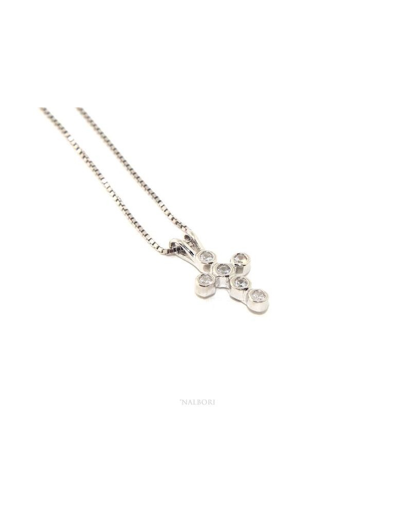 Collier woman or Venetian man necklace with small cross pendant NALBORI
