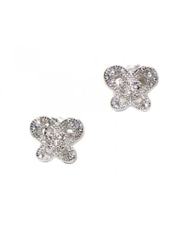 NALBORI 925 silver butterfly cubic zirconia earrings